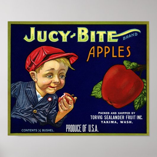 Vintage Apple Crate Print Poster (Vorne)