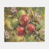 Vintage Apple Stillleben Fleecedecke (Vorderseite (Horizontal))