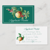 Vintage Apple- und Berry-Stem-Visitenkarte Visitenkarte (Vorne/Hinten)