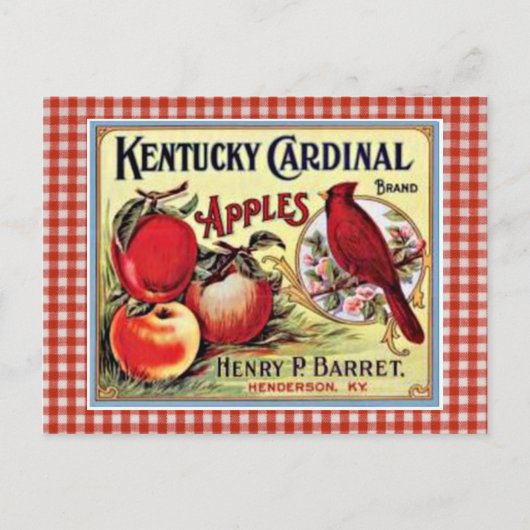 Vintage Apple-Werbekarte Postkarte (Vorderseite)