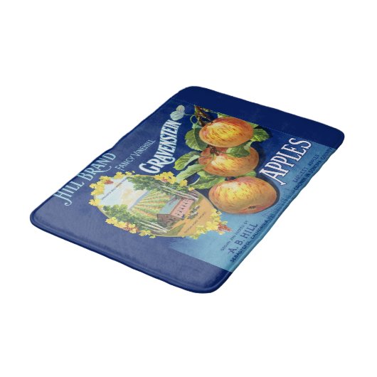 Vintage Apple-Werbung Badematte (Schrägansicht)