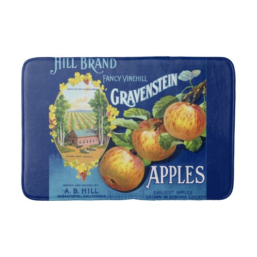 Vintage Apple-Werbung Badematte (Vorderseite)