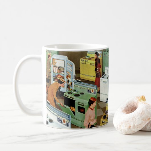 Vintage Appliance Showroom Store Business Retail Kaffeetasse (Mit Donut)