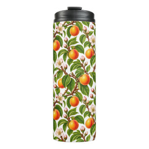 Vintage-Aprikosen-Botanik-Blumenmuster Thermosbecher