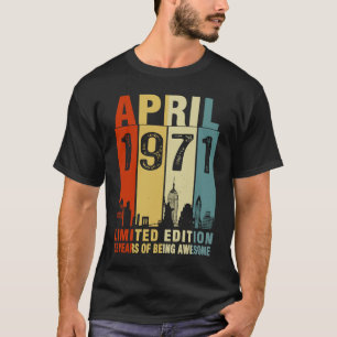 Vintage April 1971 52 Jahre alt 52. Geburtstag T-Shirt