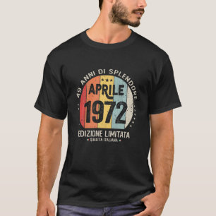 Vintage April 1972 Women Men Gift 49Th Birthday T-Shirt