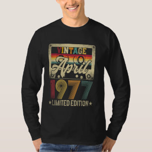Vintage April 1977 48. Geburtstag 48 Jahre alt Lus T-Shirt