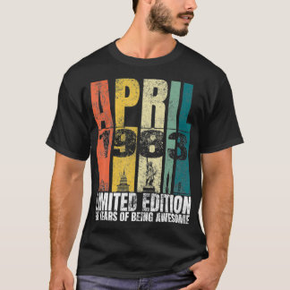 Vintage April 1983 Geburtstagsgeschenke 38 Jahre a T-Shirt