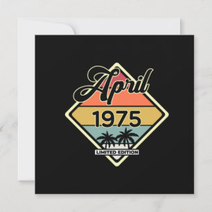 Vintage April 45 Jahr 1975 45. Geburtstagsgeschenk Einladung