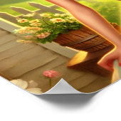 Vintage April Pin-Up Spring Garden Poster (Ecke)