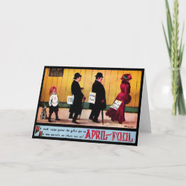 Vintage Aprilscherkarte Feiertagskarte