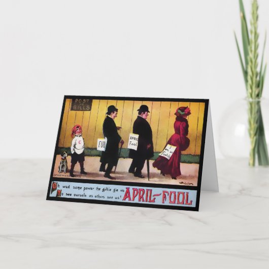 Vintage Aprilscherkarte Feiertagskarte (Vorderseite)