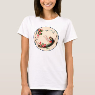 Vintage-Aprilscherz-Fisch in einer Hängematte T-Shirt