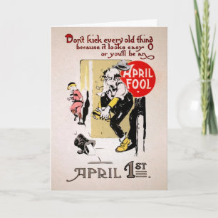 Vintage-Aprilscherz-Karte Feiertagskarte