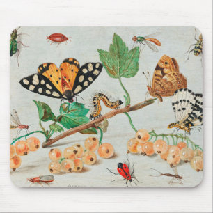 Vintage Aqua Still Life Illustration Mouse Pad Mousepad