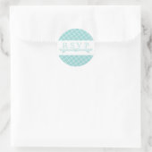 Vintage Aqua Turquoise Wedding RSVP Stickers (Tasche)