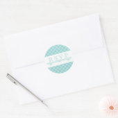 Vintage Aqua Turquoise Wedding RSVP Stickers (Umschlag)