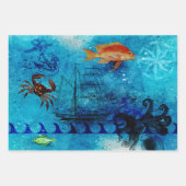 Vintage Aquakultur Geschenkpapier Set (Vorderseite)
