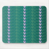 Vintage Aquamarine Blumenmuster Mousepad (Vorne)