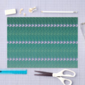 Vintage Aquamarine Blumenmuster Seidenpapier (Handwerk)