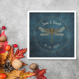 Vintage Aquamarine Dunkelgotik Serviette