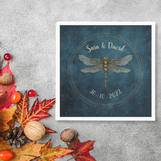 Vintage Aquamarine Dunkelgotik Serviette