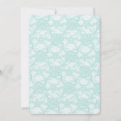 Vintage Aquamarine Hochzeitsstimmung Einladung (Rückseite)