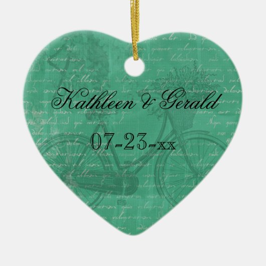 Vintage aquamarine keramikornament (Vorne)