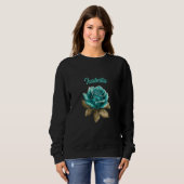 Vintage Aquamarine Rose Sweatshirt (Vorne ganz)
