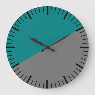 Vintage Aquamarine und graue Uhr ohne Nummern