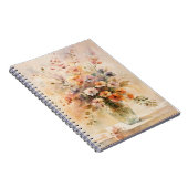 Vintage Aquarell-Blume in Glasvase Notizblock (Rechte Seite)