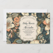 Vintage Aquarell Blume Kinderdusche Einladung (Vorderseite)