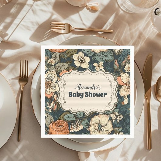 Vintage Aquarell Blume Kinderdusche Serviette