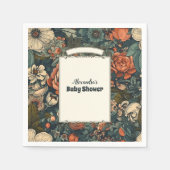 Vintage Aquarell Blume Kinderdusche Serviette (Vorderseite)