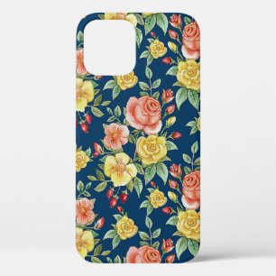 Vintage-Aquarell-Blumenrosen Hintergrund Case-Mate iPhone Hülle