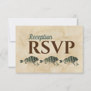 Vintage-Aquarell-Fisch-Empfang-Abendessen-RSVP RSVP Karte