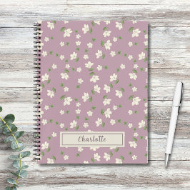 Vintage-Aquarell-Geranie Kleines Blumenmuster Notizblock