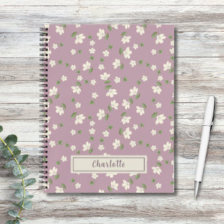 Vintage-Aquarell-Geranie Kleines Blumenmuster Notizblock