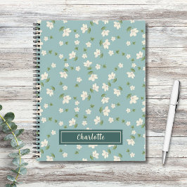 Vintage-Aquarell-Geranie Kleines Blumenmuster Notizblock