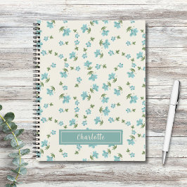 Vintage-Aquarell-Geranie Kleines Blumenmuster Notizblock