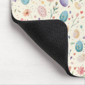 Vintage-Aquarell-Osterblumen-Blätter-Eier Mousepad (Ecke)