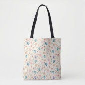 Vintage-Aquarell-Osterblumen-Blätter-Eier Tasche (Vorderseite)