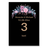 Vintage Aquarell-Platzkarte Tischnummer (Rückseite)