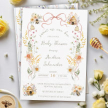 Vintage Aquarell So Süß Wie Eine Biene Baby Shower