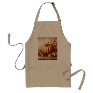 Vintage-Aquarell von Kürbissen und Herbstlaub Schürze