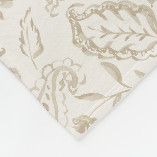 Vintage Aquarellbilder Fleecedecke (Ecke)