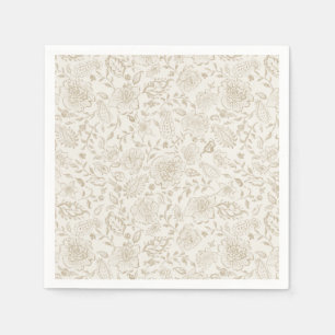 Vintage Aquarellbilder Serviette