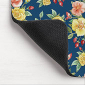 Vintage Aquarellblumen-Rose Hintergrund | Mousepad (Ecke)