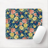 Vintage Aquarellblumen-Rose Hintergrund | Mousepad (Mit Mouse)
