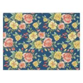 Vintage Aquarellblumen-Rose Hintergrund | Tischdecke (Vorderseite (Horizontal))